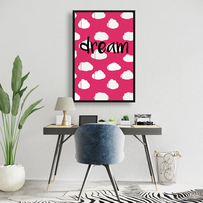 Toile encadrée « Rêve » | Citations motivantes pour la décoration de la chambre