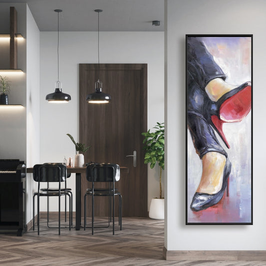 Toile Jambes croisées et talons hauts | Décoration de chambre contemporaine