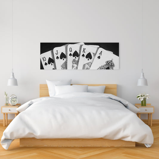 Black and White Card Game Canvas | Man Cave Decor Art