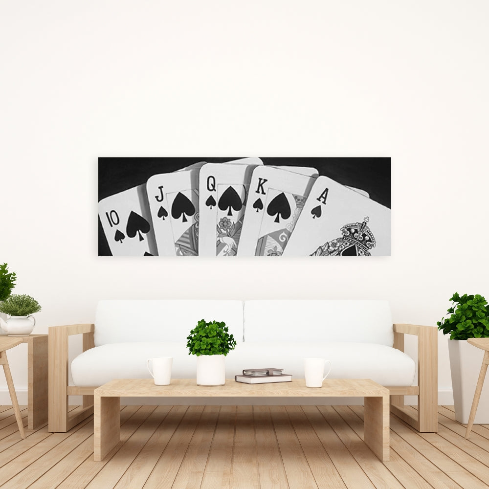 Black and White Card Game Canvas | Man Cave Decor Art