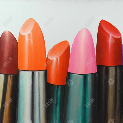 Lipstick Collection - Beauty Romantic Metal Print for Home Decor