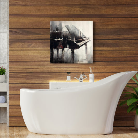 Industrial Style Piano Canvas | Musical Home Decor Art