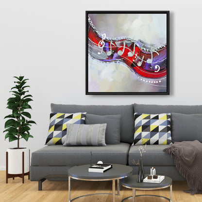 Toile encadrée « Formes musicales » pour chambre à coucher Symphony | Décoration d'intérieur