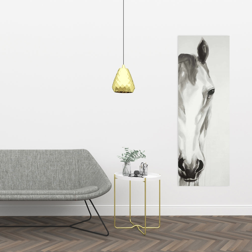 Black & White Horse Face Canvas | Minimalist Home Decor
