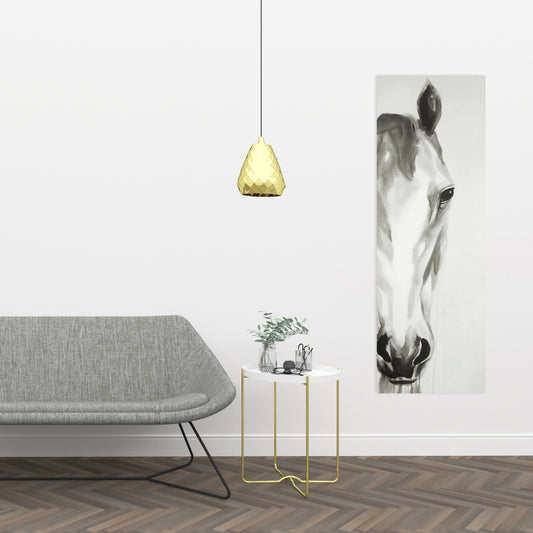 Black & White Horse Face Canvas | Minimalist Home Decor