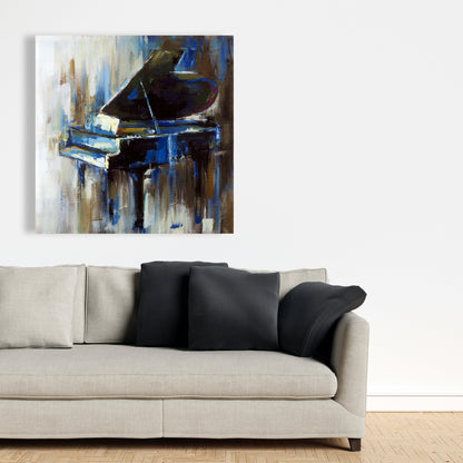 Industrial Instrument Canvas - Abstract Grand Piano Home Decor