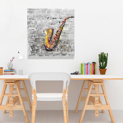 Graffiti of a Saxophone | Bedroom Wall Canvas | Home Decor