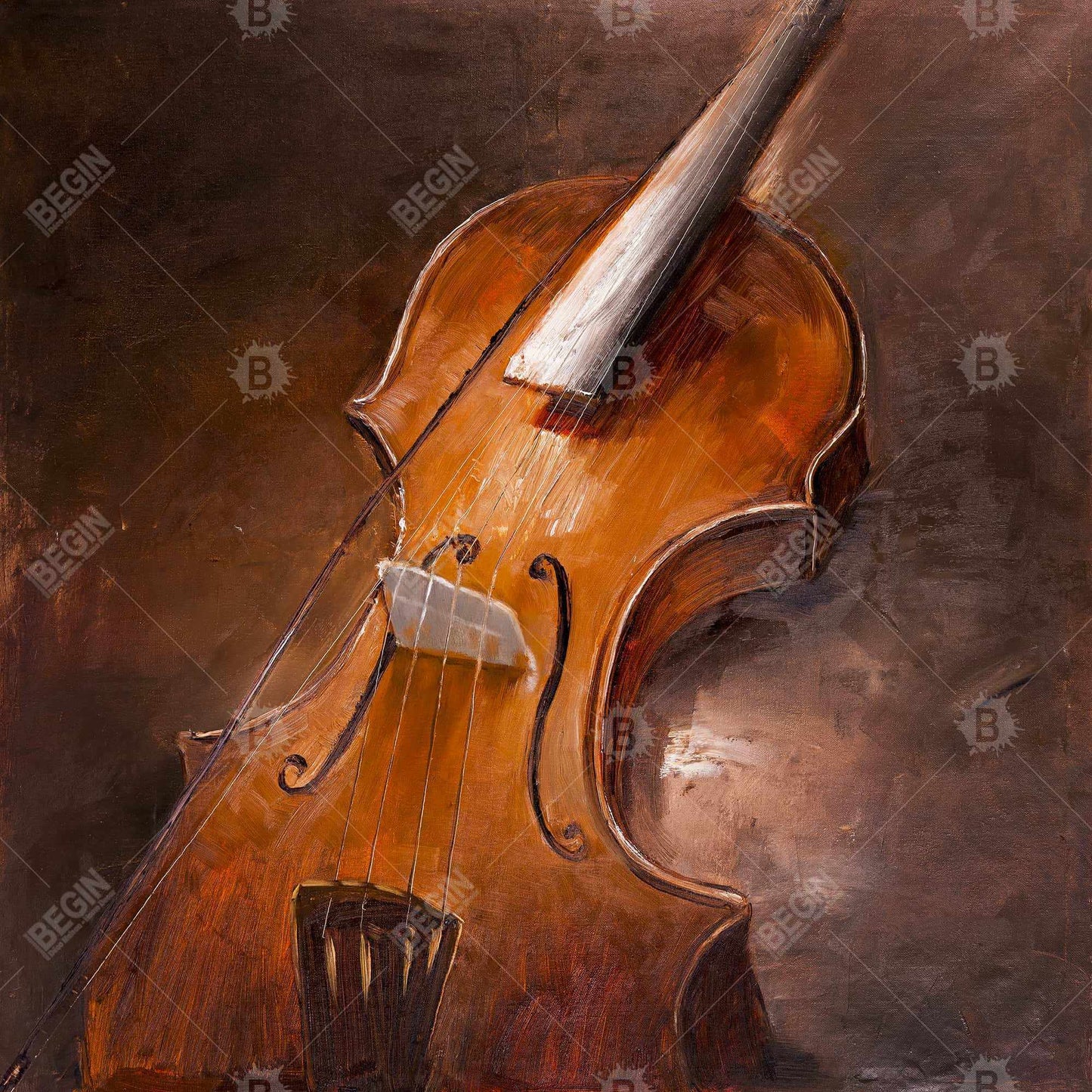 Musical Brown Alto Instrument Canvas | Home Decor Wall Art