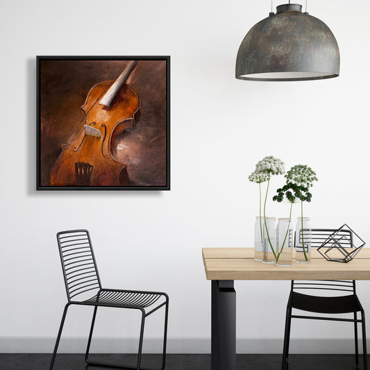"Alto Brown Contemporary Bedroom Framed Canvas - Home Decor"