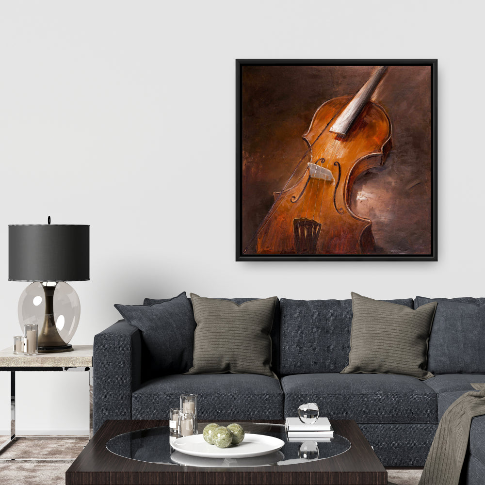 "Alto Brown Contemporary Bedroom Framed Canvas - Home Decor"