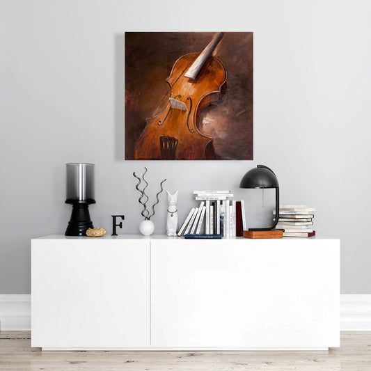 Musical Brown Alto Instrument Canvas | Home Decor Wall Art