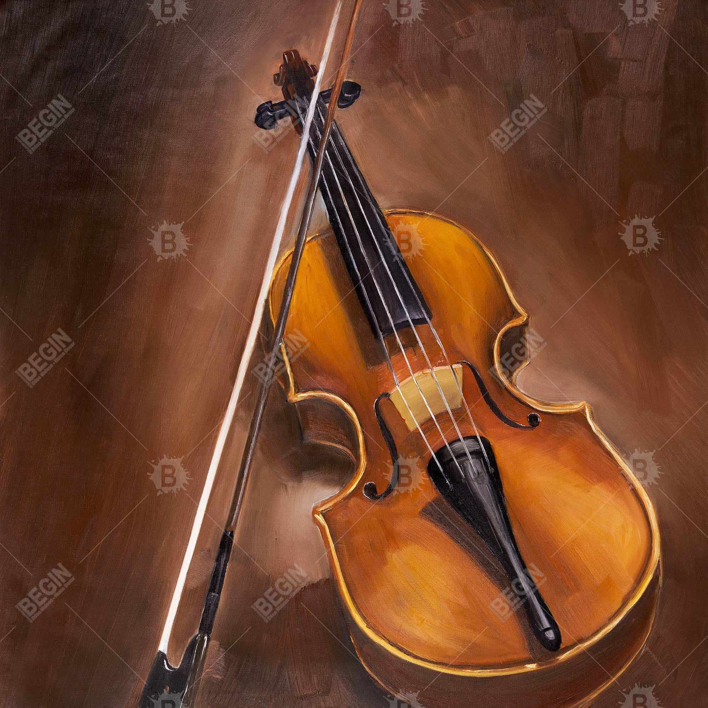 Alto Violin Canvas | American Brown Bedroom Wall Decor