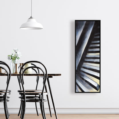 Blue Modern Bedroom Framed Canvas - Piano Keys Home Decor