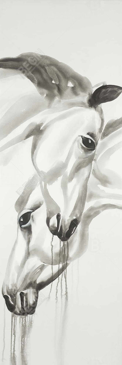 Toile Animaux de la ferme Inséparables | Décoration minimaliste