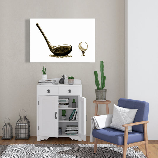 Illustration de club de golf sur toile | Décoration d'intérieur