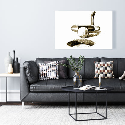 Birdie Illustration Canvas | Brown Sports Home Décor Wall Art