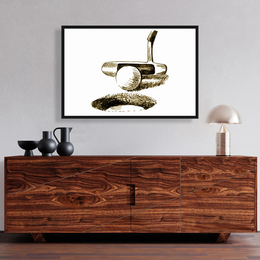 Toile encadrée représentant un oiseau sportif marron | Décoration d'intérieur