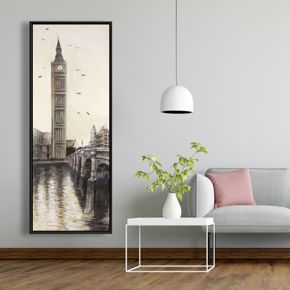Big Ben à Londres | Toile encadrée marron