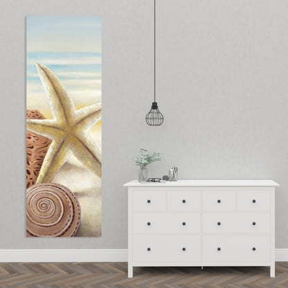 Toile Étoiles de mer et coquillages | Décoration de plage contemporaine