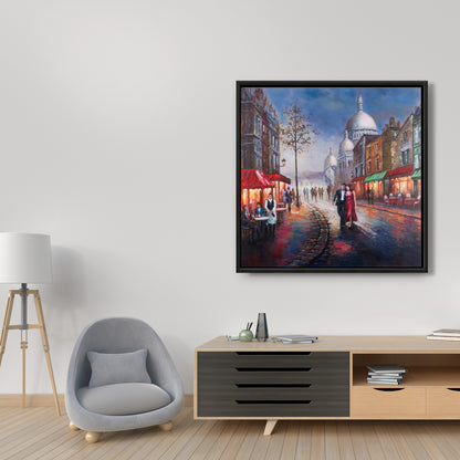 Toile « Couple habillé » | Art encadré « Villes bleues » pour chambre