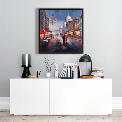 Toile « Couple habillé » | Art encadré « Villes bleues » pour chambre