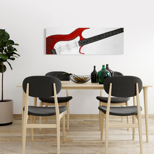 Red Rock Guitar Canvas - Contemporary Bedroom Home Decor