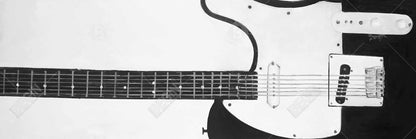 Toile grise pour chambre à coucher | Décoration murale encadrée avec guitare Black Rock