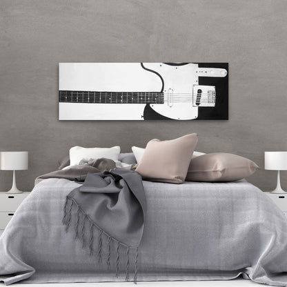 Black Rock Guitar Gray Canvas | Contemporary Bedroom Decor
