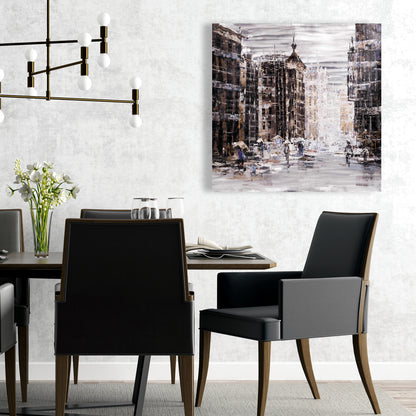 Industrial Abstract City Canvas | Home Decor Wall Art