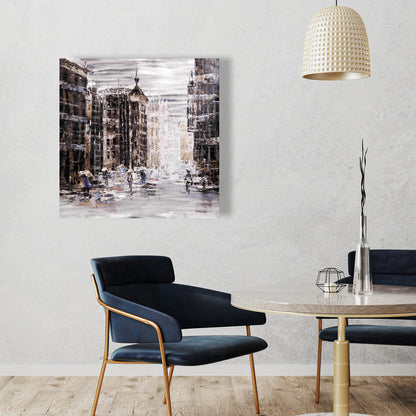 Industrial Abstract City Canvas | Home Decor Wall Art