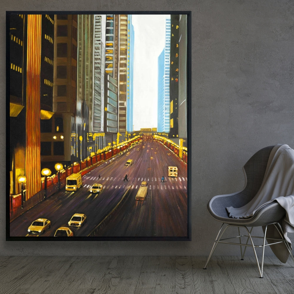 New York City 9th Street Scenic Canvas - Bedroom Wall Art