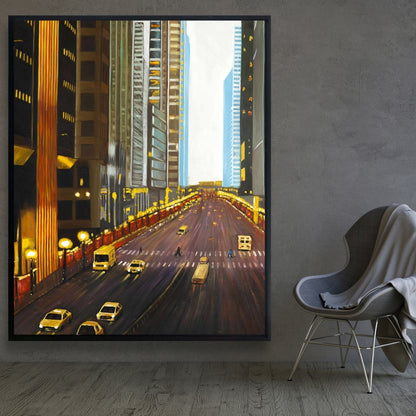 New York City 9th Street Scenic Canvas - Bedroom Wall Art