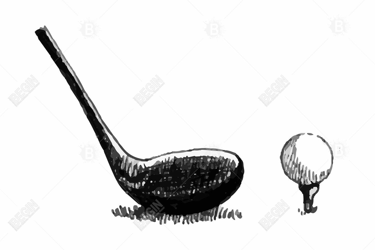 Toile de club de golf - Décoration murale pour la maison