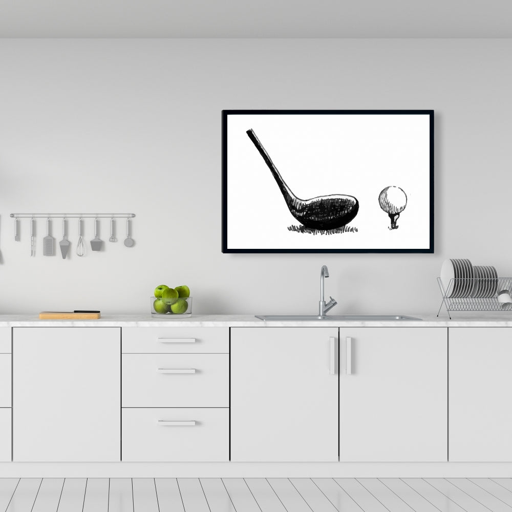 Toile encadrée « Club de golf » | Décoration sportive pour homme