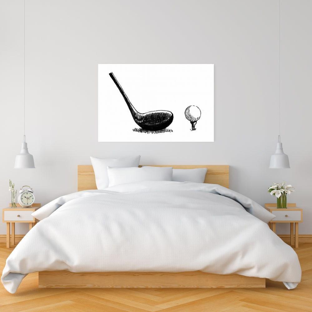Toile de club de golf - Décoration murale pour la maison