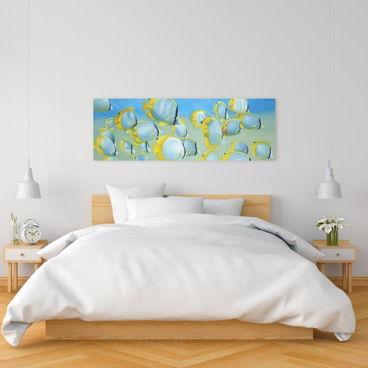 Butterfly Fishes Aquatic Animals Bathroom Canvas Home Decor
