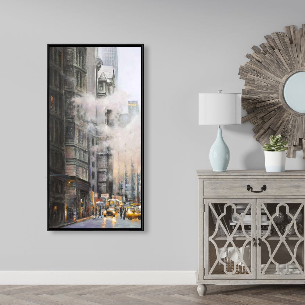Morning in New York City Framed Canvas | American Bedroom Decor
