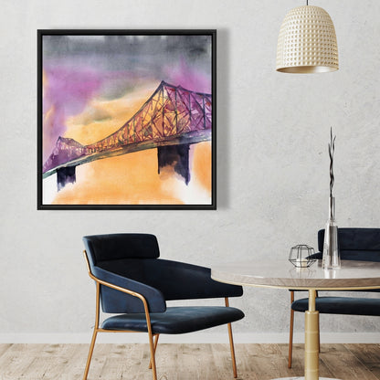 Toile encadrée du pont Jacques-Cartier à Montréal | Décoration intérieure