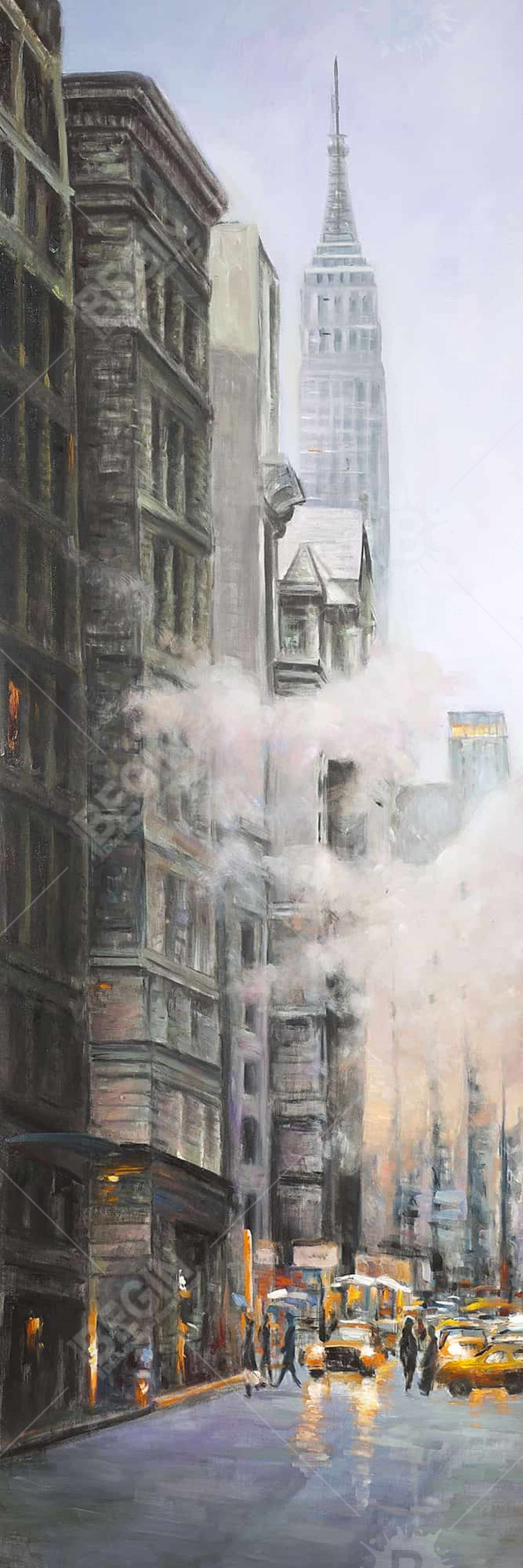 Toile encadrée « Matin à New York » | Décoration de chambre américaine