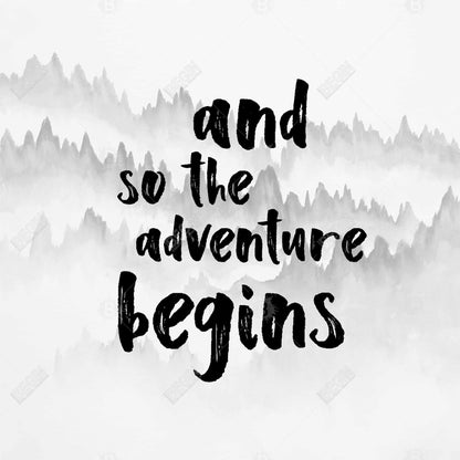 Toile monochrome « L'aventure commence » | Décoration d'intérieur