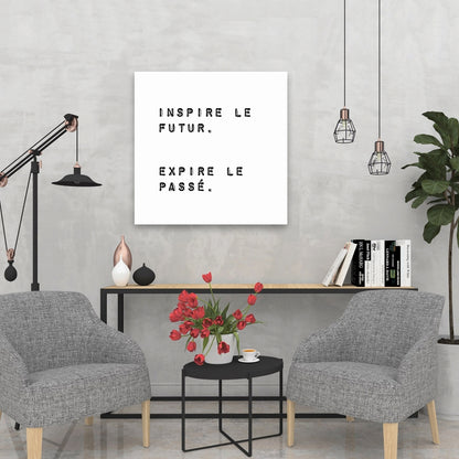 Minimalist Office Canvas - Inspire the Future, Expire the Past