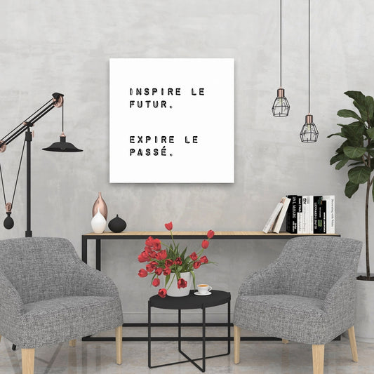 Minimalist Office Canvas - Inspire the Future, Expire the Past