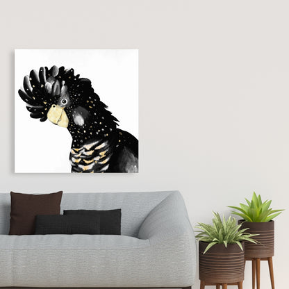 Cockatoo Parrot Exotic Canvas - White Feathers Home Decor