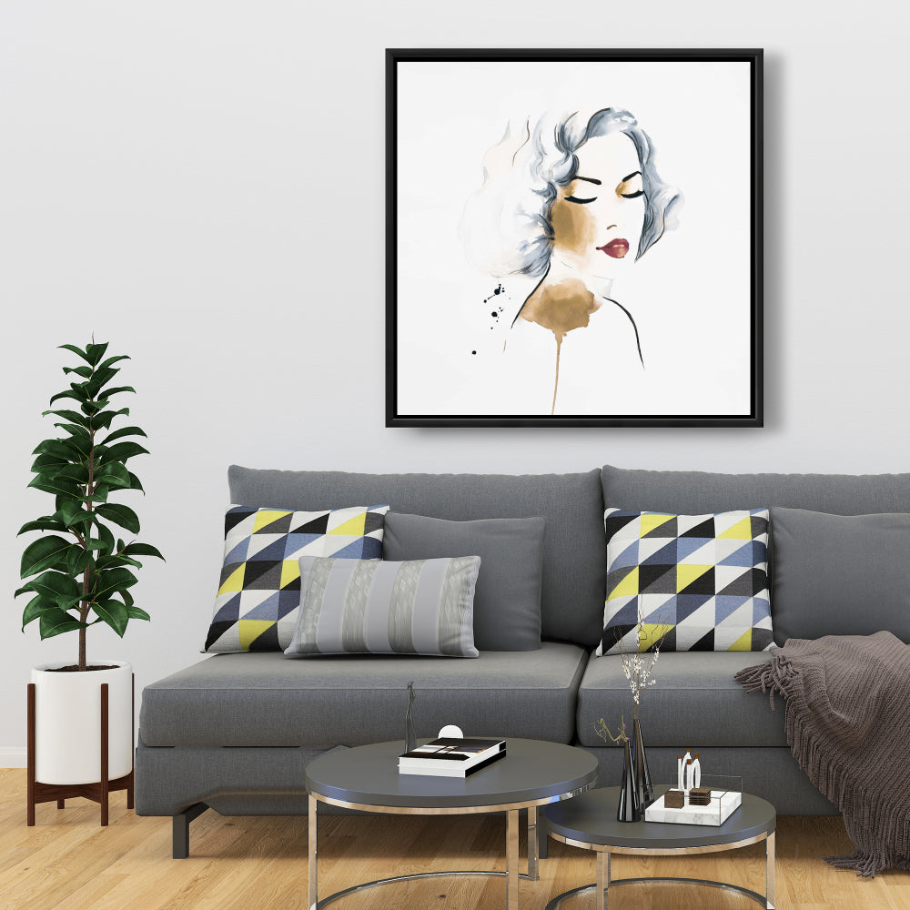 Aquarelle Femme Classique | Décoration sur Toile Beauté Minimaliste