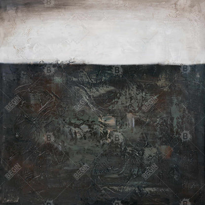 White Shapes Industrial Framed Canvas | Abstract Texture Decor