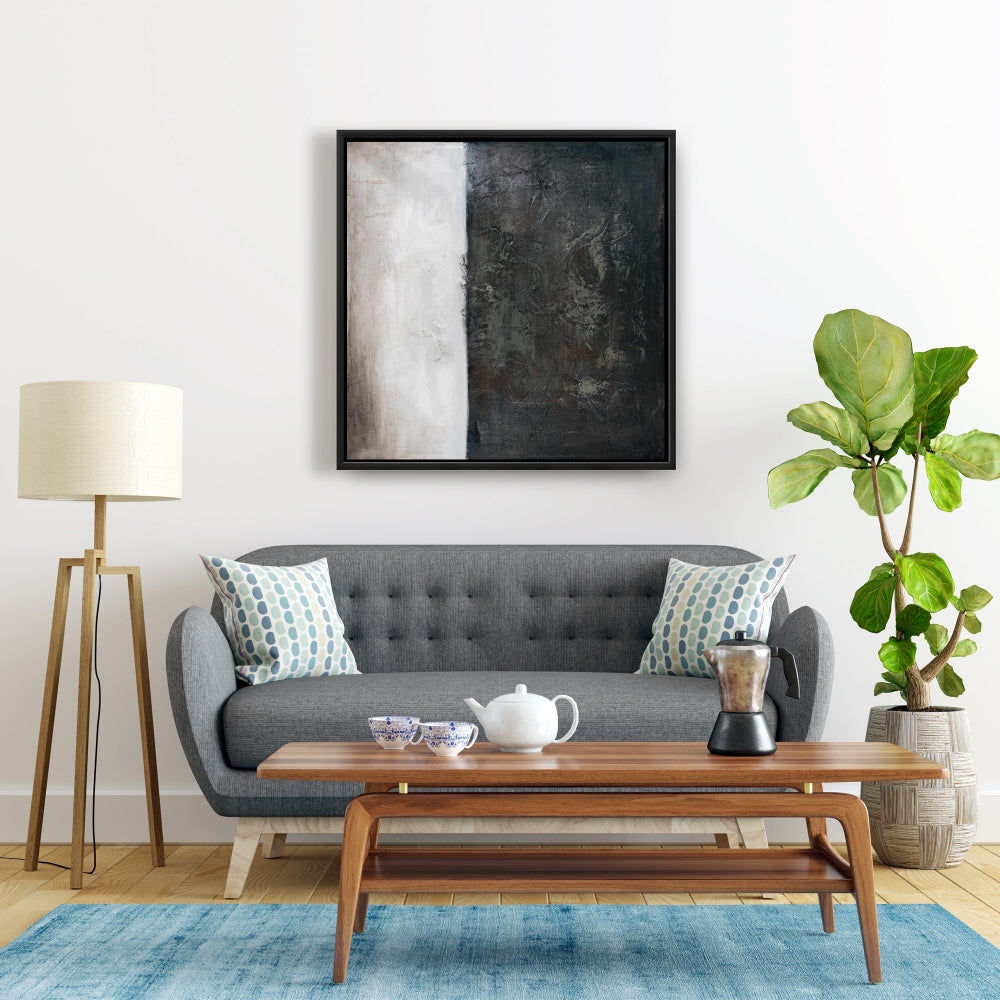 Toile aux formes abstraites | Décoration murale industrielle pour chambre à coucher