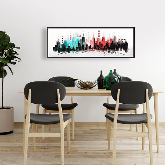 Toile colorée | Lignes or rose | Décoration d'intérieur moderne