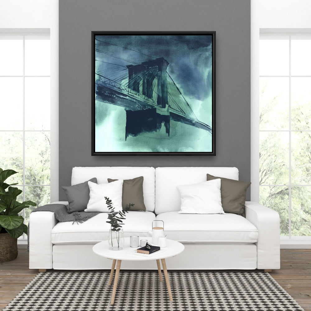 Toile contemporaine du pont de Brooklyn | Décoration de chambre moderne