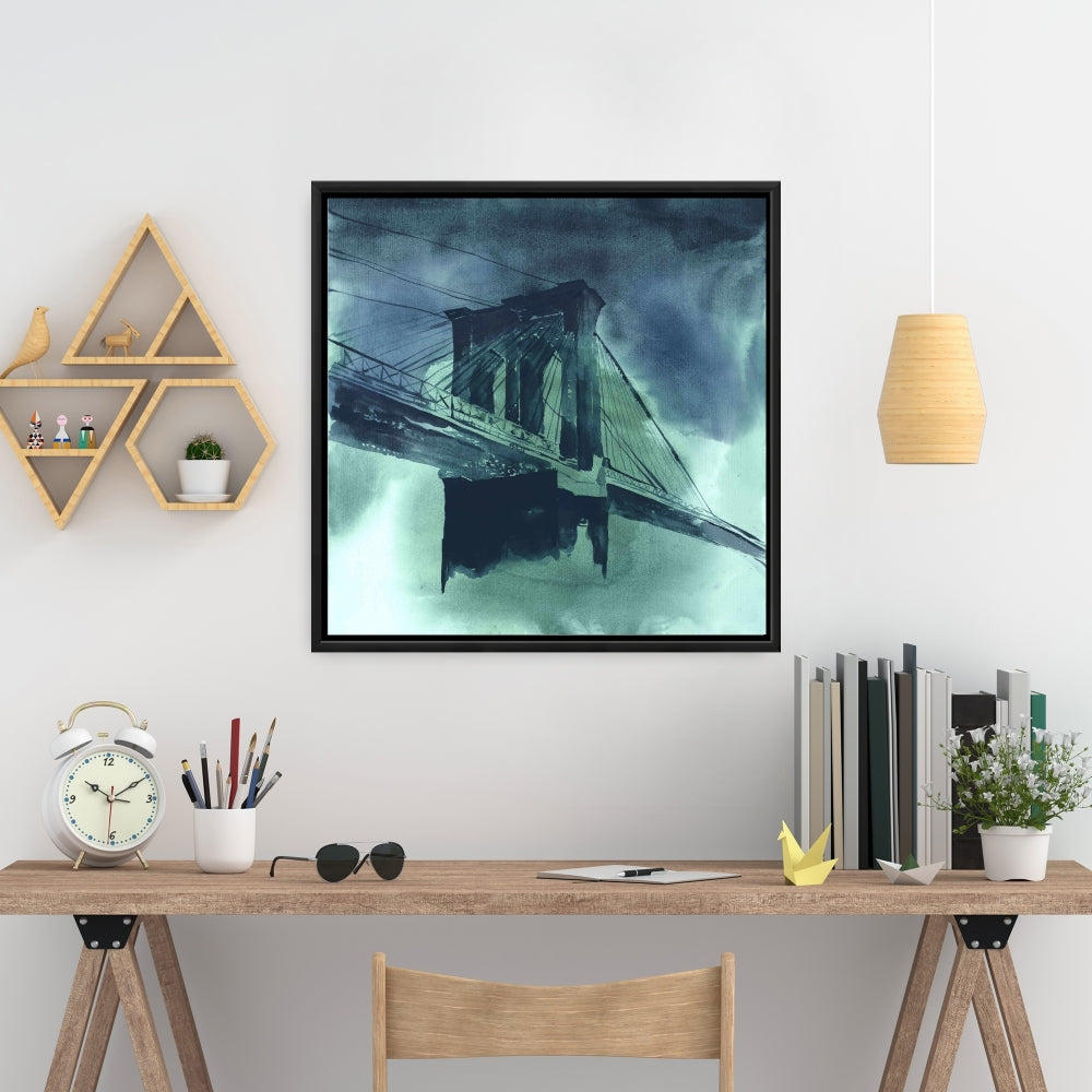 Toile contemporaine du pont de Brooklyn | Décoration de chambre moderne