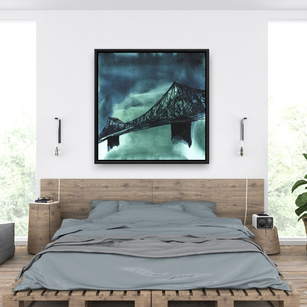 Blue Bridge Canvas | Montreal Jacques-Cartier Home Decor